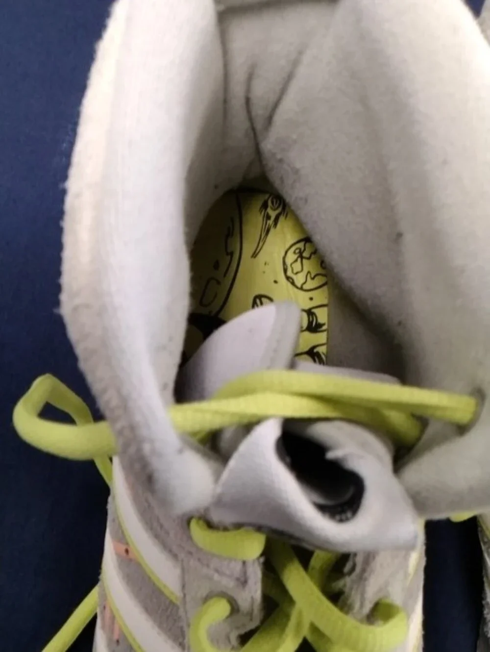 adidas Beige Suede High-Top Sneakers with Yellow Accents